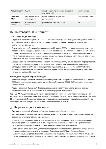 Гид по переезду в Беларусь: страница из гида